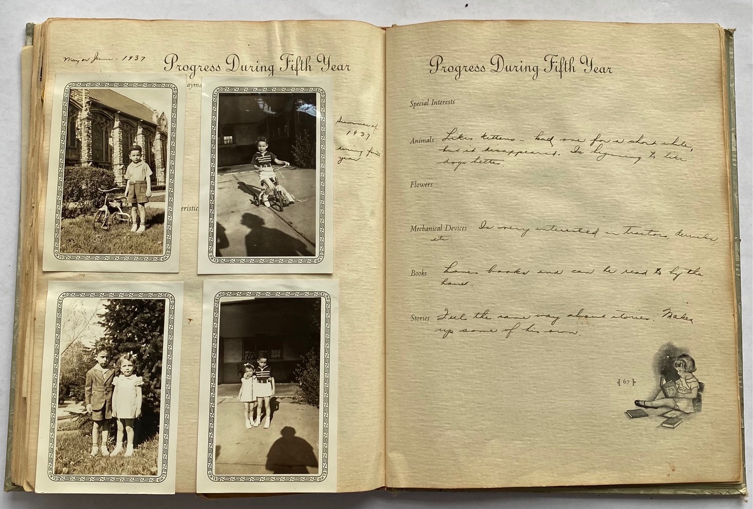 1930 SCRAPBOOK PHOTO ALBUM Of A JEWISH BABY BOOK BIRTH TO AGE 5 ST